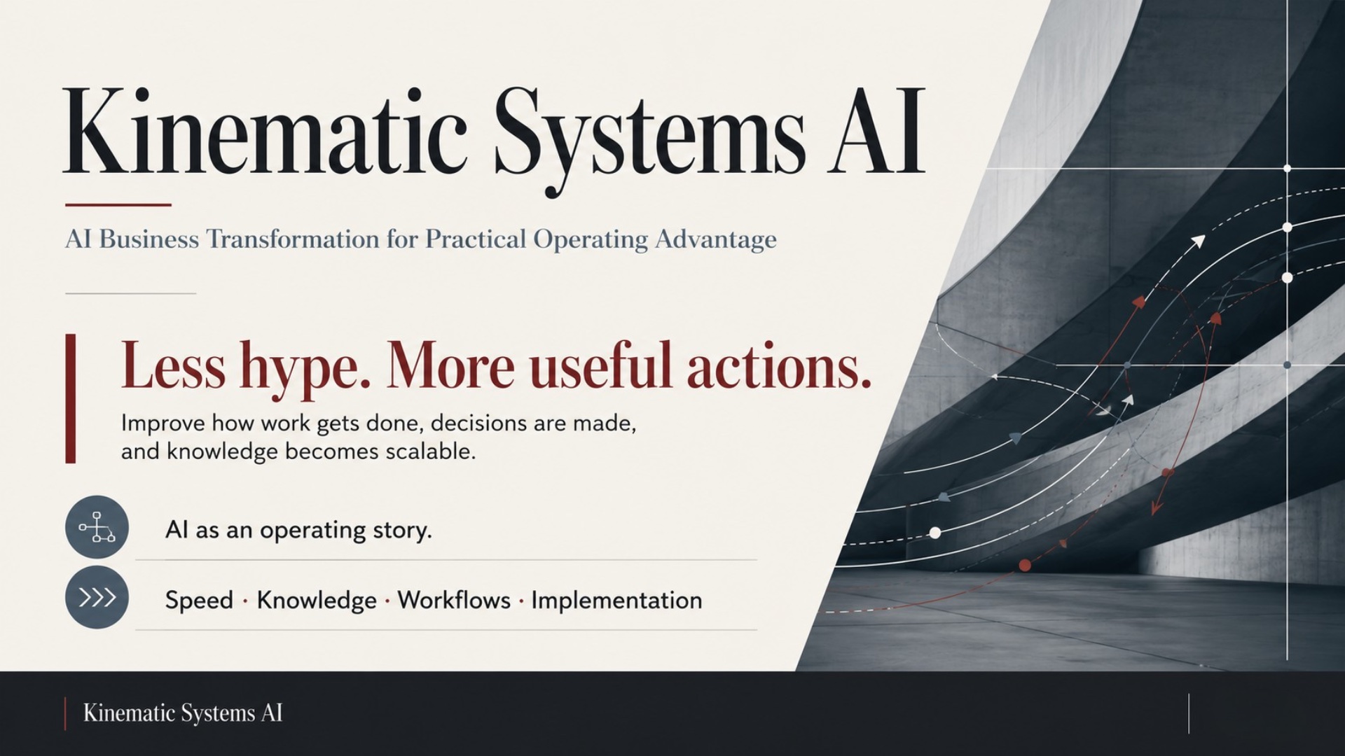 Slide 1 of Kinematic Systems SS 0702 presentation